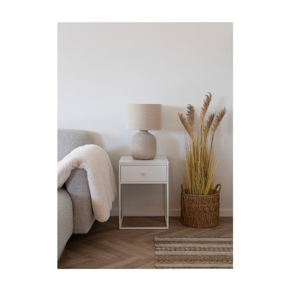 Krémová stolová lampa s textilným tienidlom (výška 46,5 cm) Bilby – House Nordic-image-3