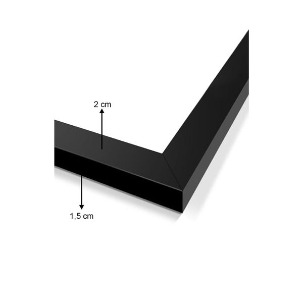 Súprava 3 obrazov v čiernom ráme Vavien Artwork Leaves III., 35 x 45 cm-image-2