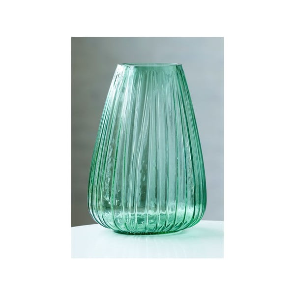 Zelená sklenená váza Bitz Kusintha, výška 22 cm-image-1