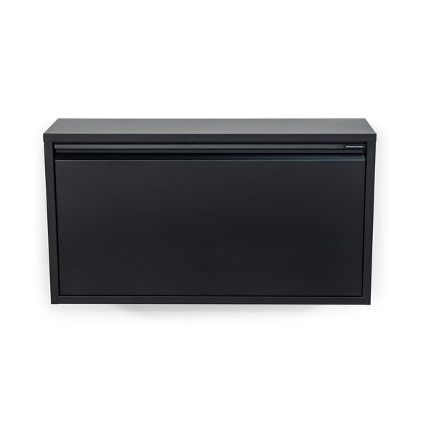 Čierna kovová výklopná/závesná skrinka na topánky 75x41x22 cm Billy – Spinder Design-image-2