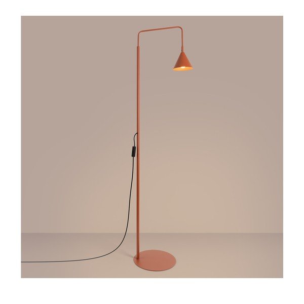 Oceľová stojacia lampa s ohýbateľnou konštrukciou v tehlovej farbe (výška  165 cm) Zylo – Sollux-image-2