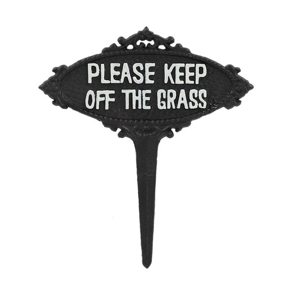 Kovový záhradný zápich Please Keep off the Grass – Esschert Design
