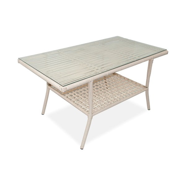 Krémová záhradná lounge súprava z umelého ratanu pre 4 Newyork 160 – Floriane Garden-image-3