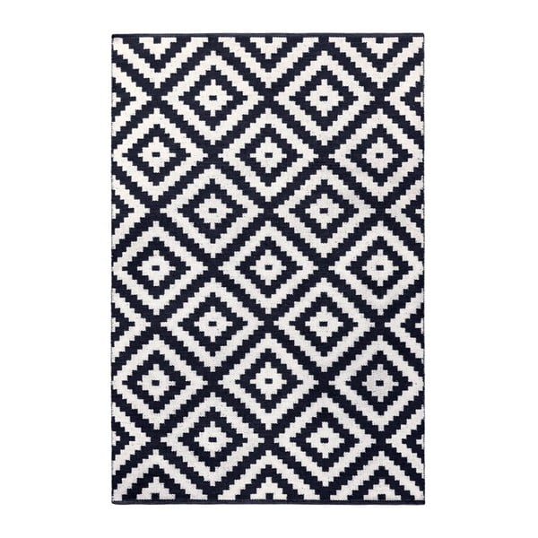 Tmavomodro-sivý obojstranný koberec vhodný aj do exteriéru Green Decore Ava Malo, 90 × 150 cm