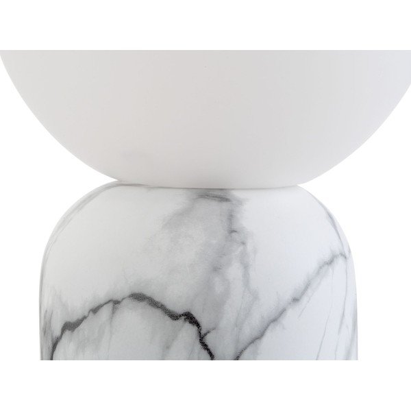 Biela stolová lampa v mramorovom dekore Leitmotiv Gala, výška 32 cm-image-3