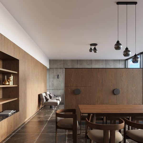 Čierne stropné svietidlo ø 15 cm Grande – Sollux-image-1