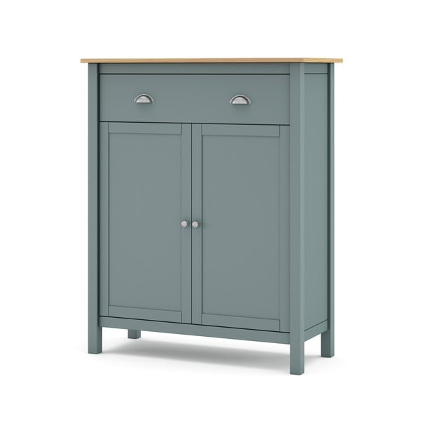 Komoda sivozelená z borovicového dreva 90x110x40 cm Misti – Marckeric-image-2