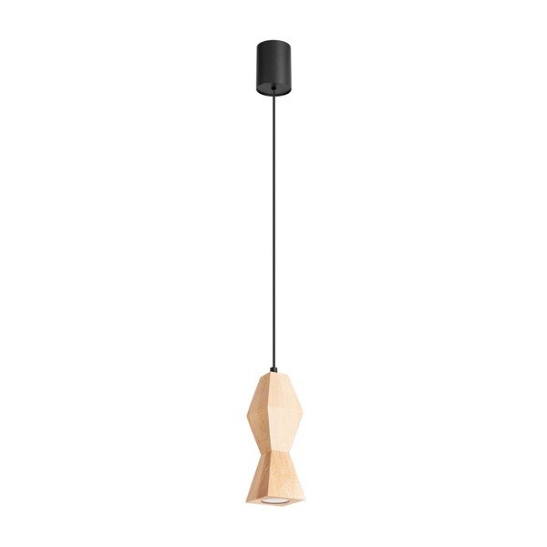 Závesné svietidlo z bukového dreva v prírodnej farbe ø 8 cm Cubo – Sollux