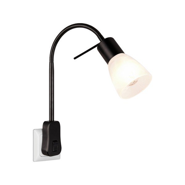 Čierne nástenné svietidlo ø 7 cm Levisto – Trio-image-2