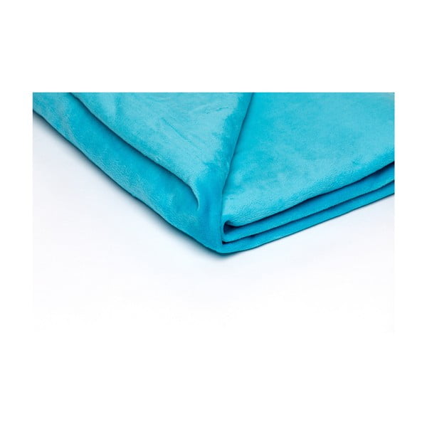 Modrá mikroplyšová deka 150x200 cm Micro – My House-image-1