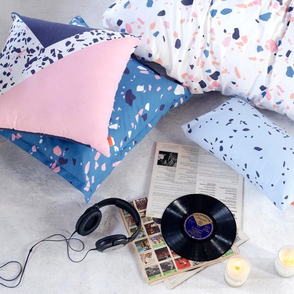 Bavlnená obliečka na vankúš Blanc Terrazzo, 60 × 60 cm-image-2