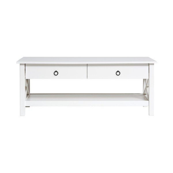 Biely konferenčný stolík Marckeric Maui, 117 × 45 cm