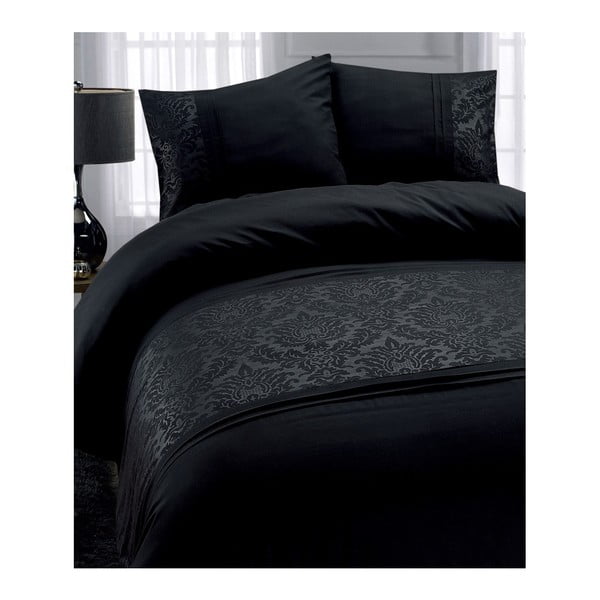 Čierne obliečky z mikroperkálu Sleeptime Brussel, 140 x 220 cm