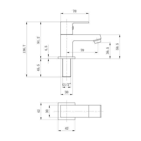 Umývadlový ventil v lesklej striebornej farbe Small – Sapho-image-2