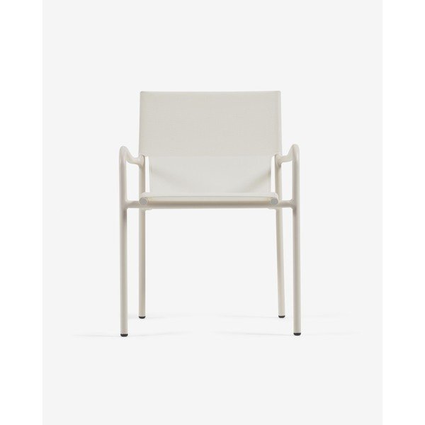 Biela hliníková záhradná stolička Kave Home Zaltana-image-1