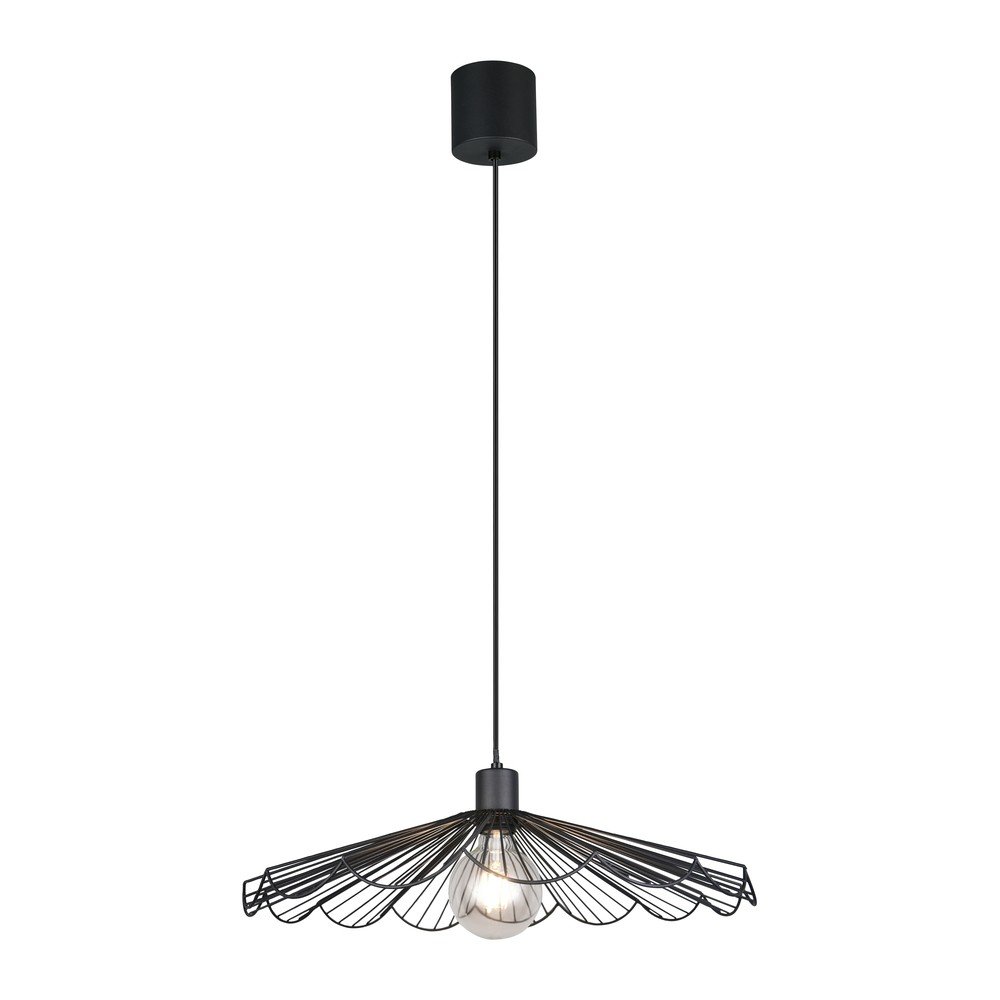 Čierne kovové závesné svietidlo s kovovým tienidlom ø 50 cm Margarita – Reality