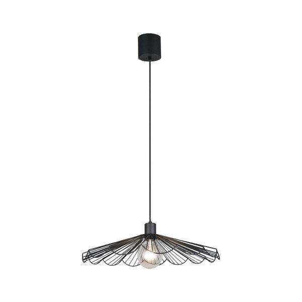 Čierne kovové závesné svietidlo s kovovým tienidlom ø 50 cm Margarita – Reality