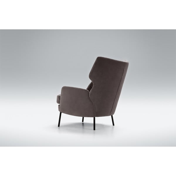 Tmavosivé kreslo ušiak Alex - Sits-image-1