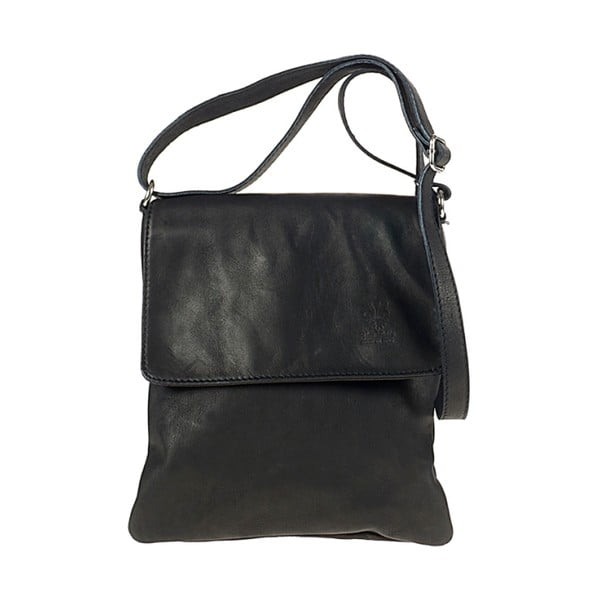 Čierna kožená kabelka Pitti Bags Sovida