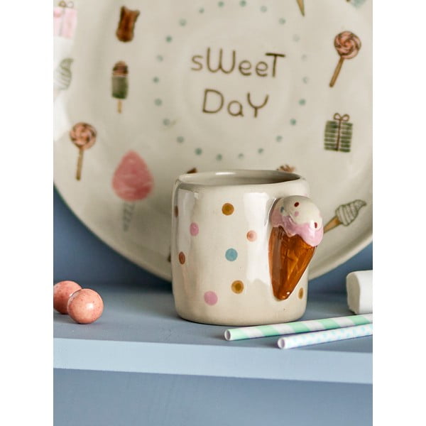 Béžový keramický detský hrnček 255 ml Creamy – Bloomingville Mini-image-1