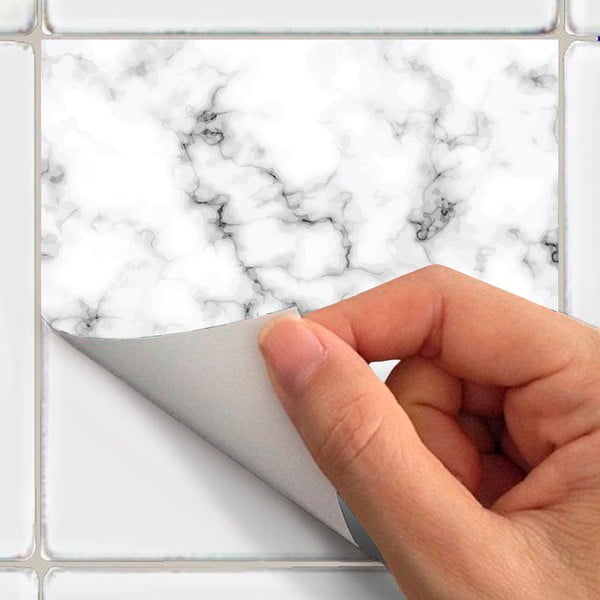 Samolepky na kachličky 24 ks 10x10 cm Marble – Ambiance-image-3