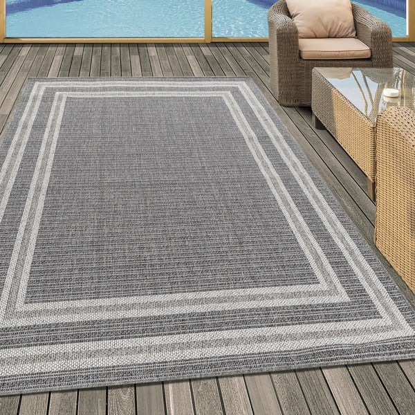 Sivý vonkajší koberec 80x150 cm Aruba – Ayyildiz Carpets-image-1