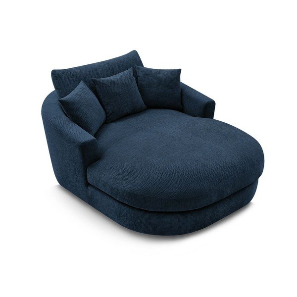 Tmavomodré ženilkové kreslo Belem – Bobochic Paris-image-4