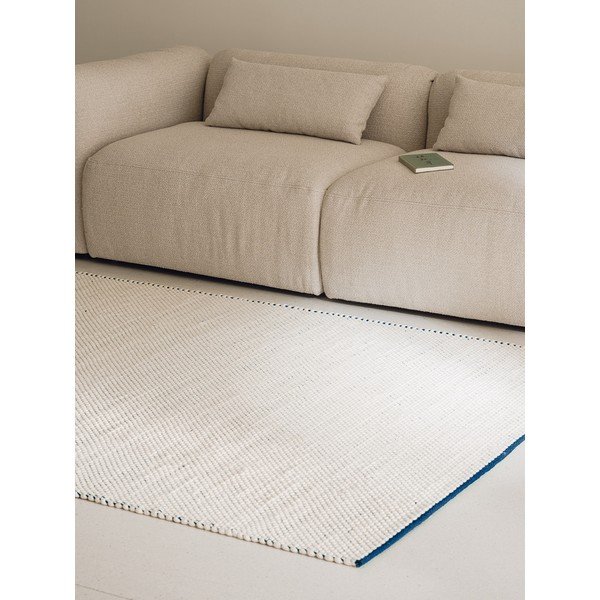 Modrý/béžový ručne tkaný vlnený koberec 170x240 cm Lenu – noo.ma-image-2