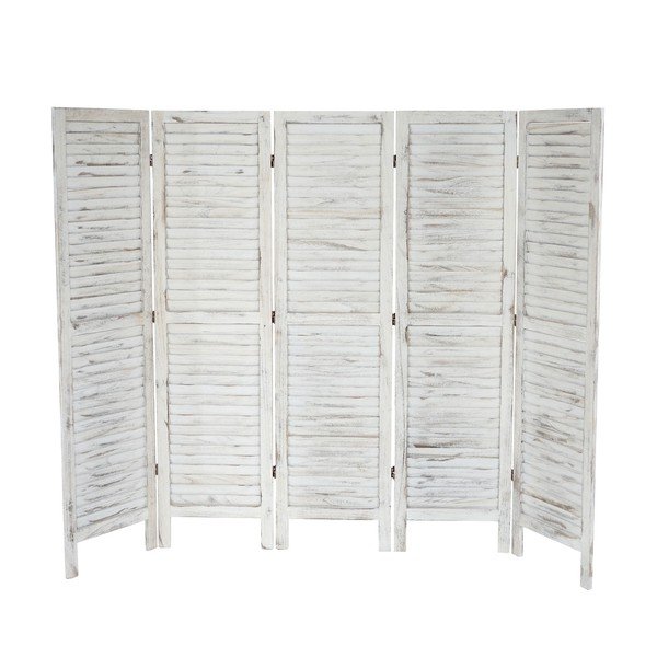 Biely paraván Mendler Shabby, 228 cm-image-1