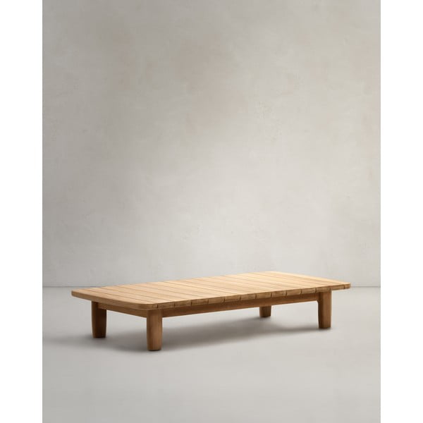 Záhradný odkladací stolík z tíkového dreva 70x140 cm Tirant – Kave Home-image-3