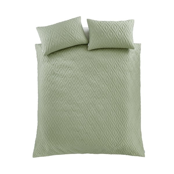 Zelené obliečky na jednolôžko 135x200 cm Jacob Geo – Catherine Lansfield-image-2