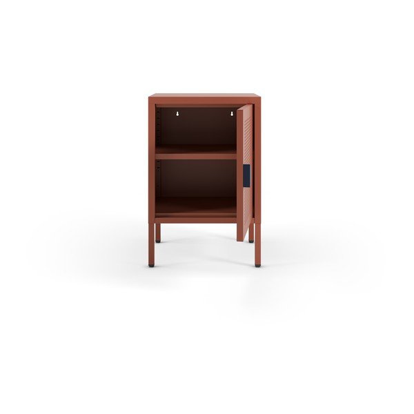 Kovový nočný stolík v terakotovej farbe Sayla – Marckeric-image-2