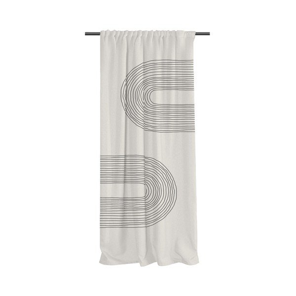 Béžový záves z bavlneného saténu 110x250 cm Setting Sun – Butter Kings