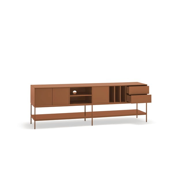 TV stolík v tehlovej farbe 220x74x45 cm Platt – Teulat-image-4