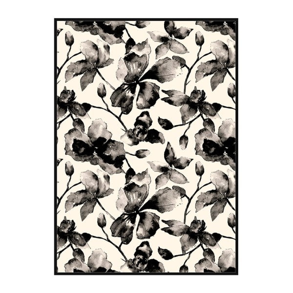Obraz v ráme z píniového dreva Moycor Florals, 100 x 140 cm