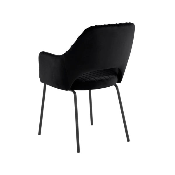 Čierne zamatové jedálenské stoličky v súprave 2 ks Britney - Støraa-image-3