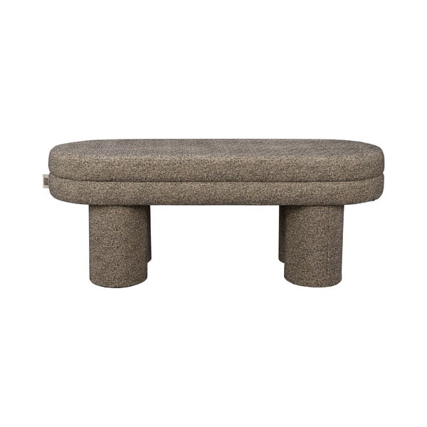 Hnedá lavica z textílie buklé Fern – Dutchbone