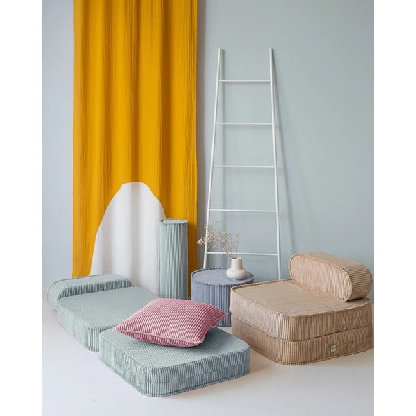 Ružový menčestrový detský pohovkový vankúš Block – Wigiwama-image-1