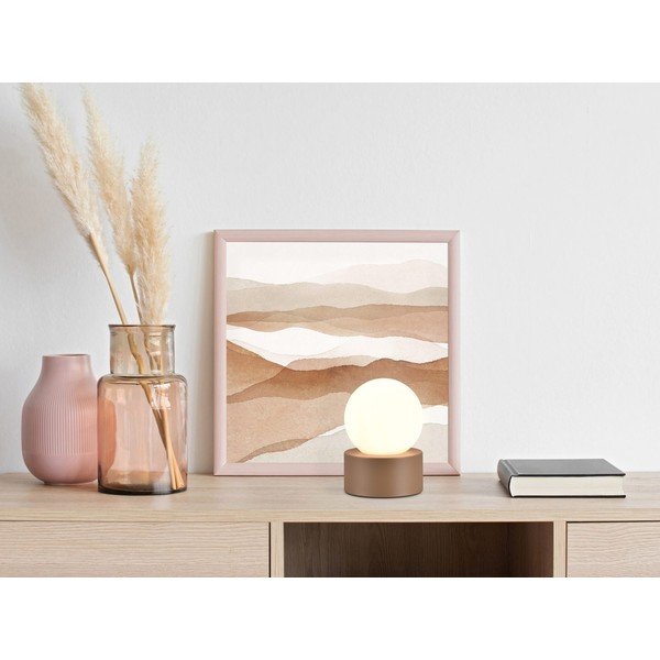 Bielo-hnedá stolová lampa (výška 17 cm) Countess – Reality-image-1