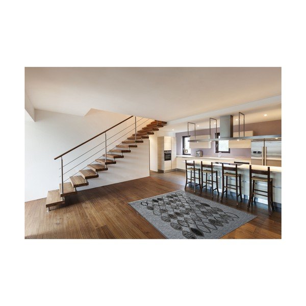 Vysokoodolný koberec vhodný do exteriéru Floorita Ethnic Grey, 160 x 230 cm-image-2