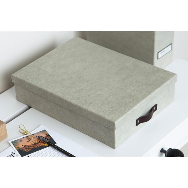 Béžová úložná škatuľa Bigso Box of Sweden Oskar-image-1