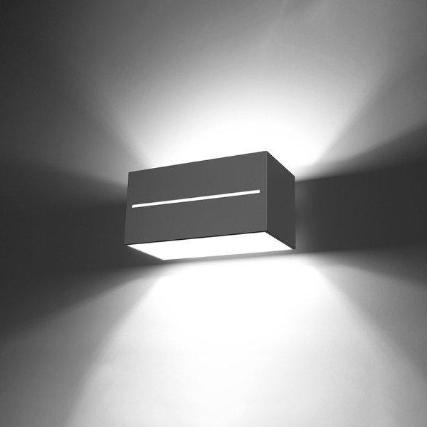 Sivé nástenné svietidlo Lorum Maxi – Sollux-image-3