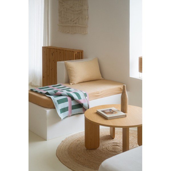 Zelená/ružová deka 160x200 cm Onu – noo.ma-image-1