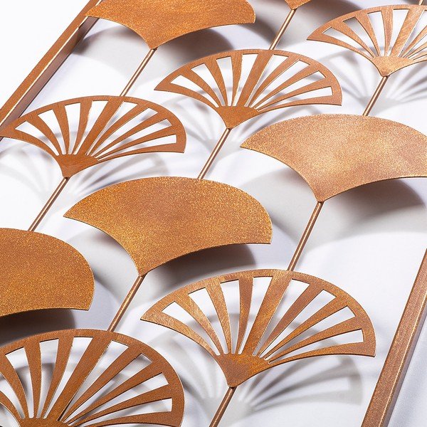 Kovová nástenná dekorácia 32x90 cm Gingko – Wallity-image-4