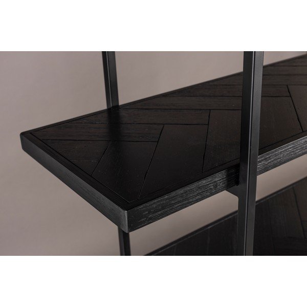 Čierna knižnica v dekore exotického dreva 140x146 cm Class - Dutchbone-image-4