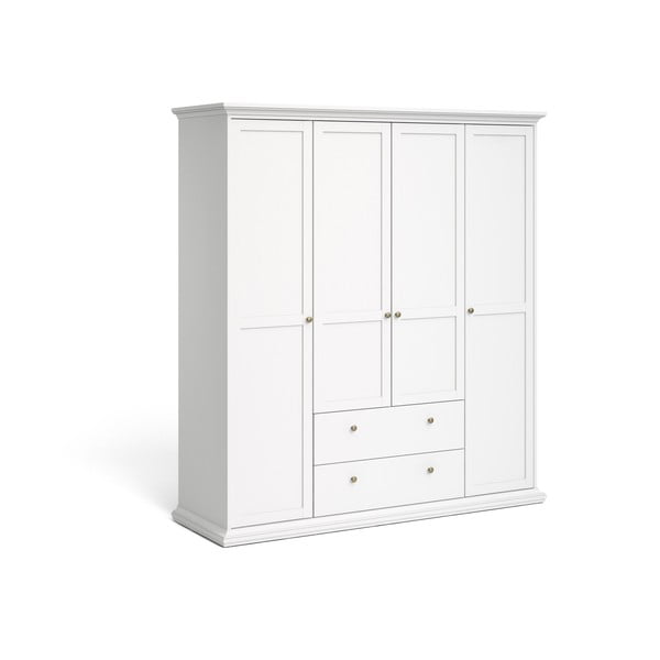 Biela šatníková skriňa 181x201 cm Paris – Tvilum-image-2