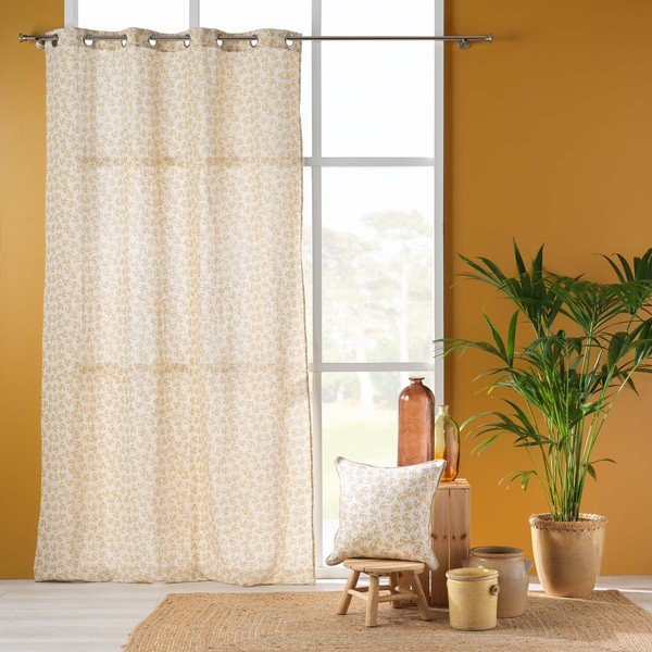 Žlto-biely záves 140x240 cm Maddy – douceur d'intérieur-image-2