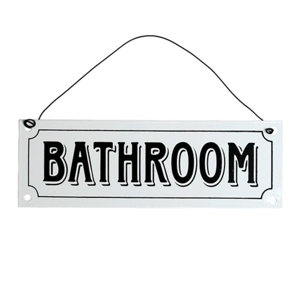 Kovová ceduľka Rex London Bathroom
