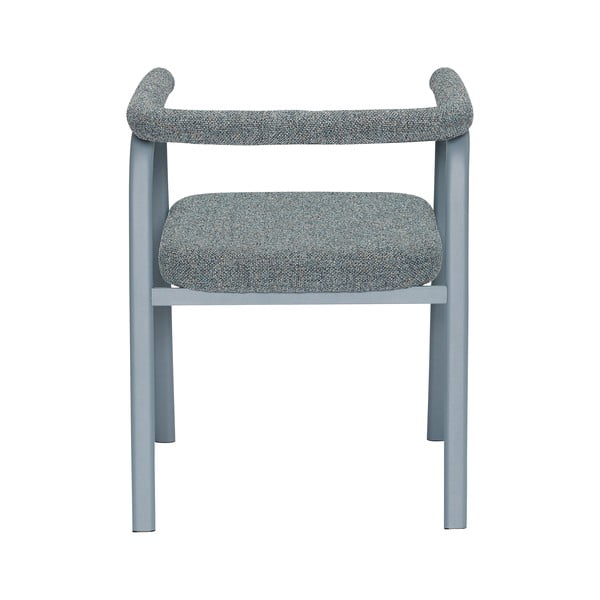 Sivé čalúnené jedálenské kreslá v súprave s podrúčkami 2 ks Ecto – Hübsch-image-3