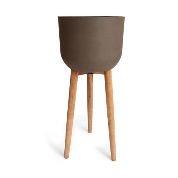 Hnedý kvetináč Kave Home Stahl, výška 86 cm-image-2